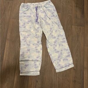 Victoria's Secret Lavender and Cream Pajama Pants